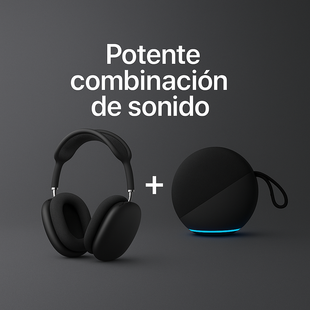 Liquidación FINAL DE AÑO: Combo Parlante Alexa™ + Airpods MX — Últimos de Bodega